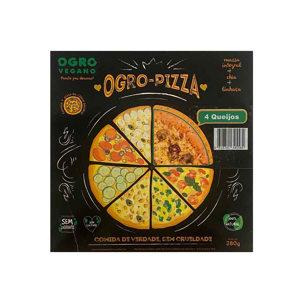 Pizza Vegana 4 Queijos 280g Ogro Vegano