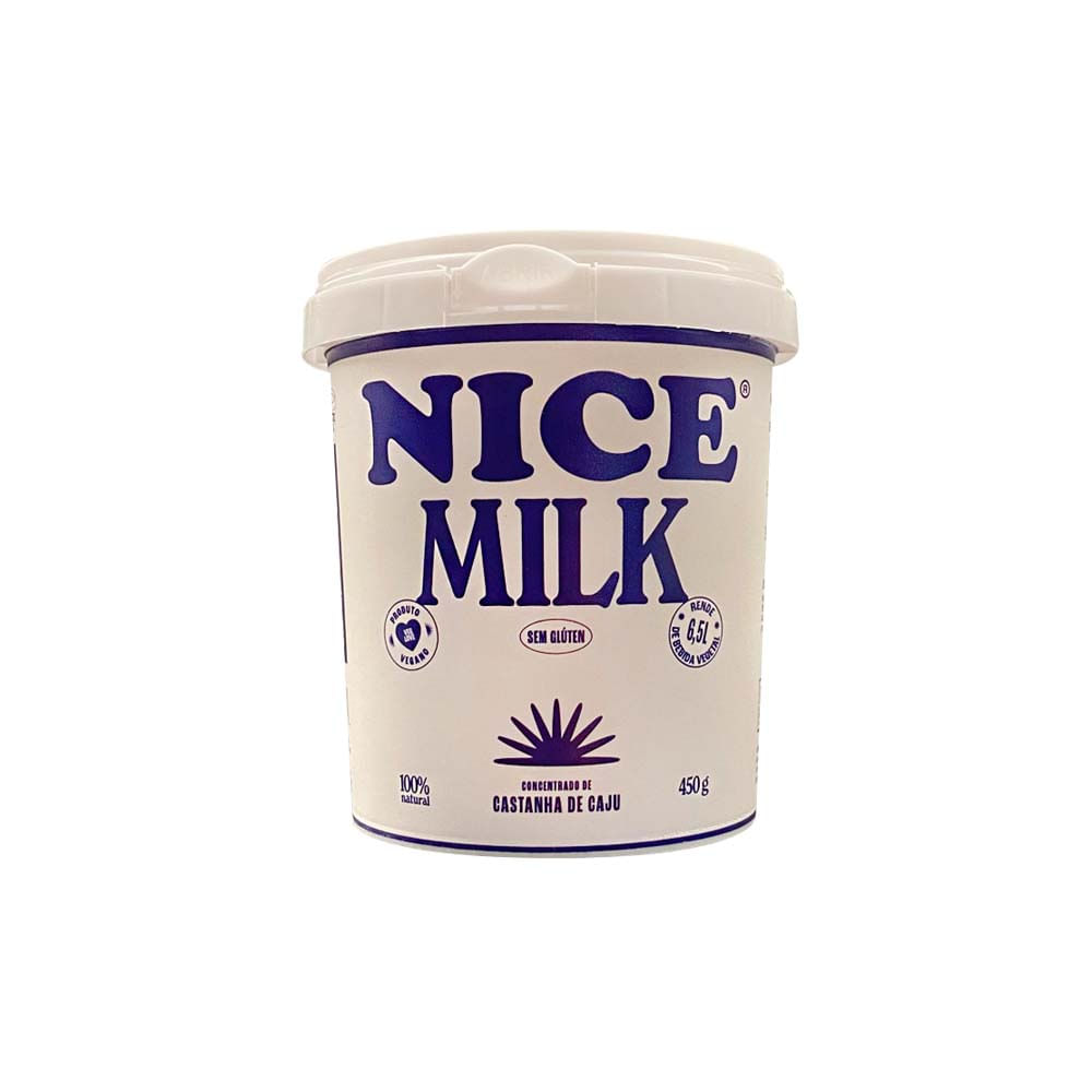 Leite Vegetal Concentrado Castanha de Caju Sem Glúten Nice Milk 450g Nice Foods