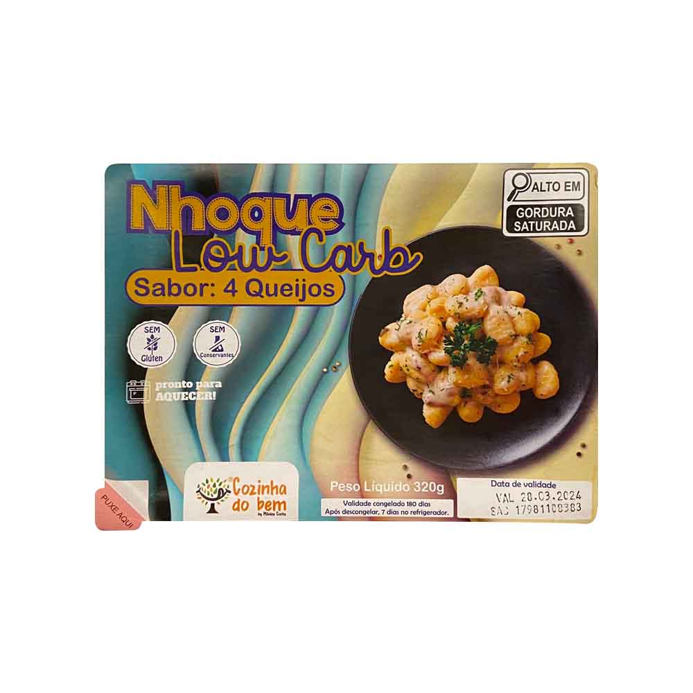 Nhoque Low Carb 4 Queijos 320g Cozinha do Bem