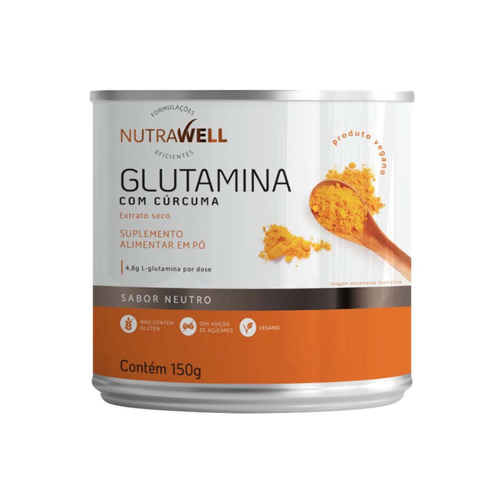 Glutamina com Cúrcuma 150g Nutrawell