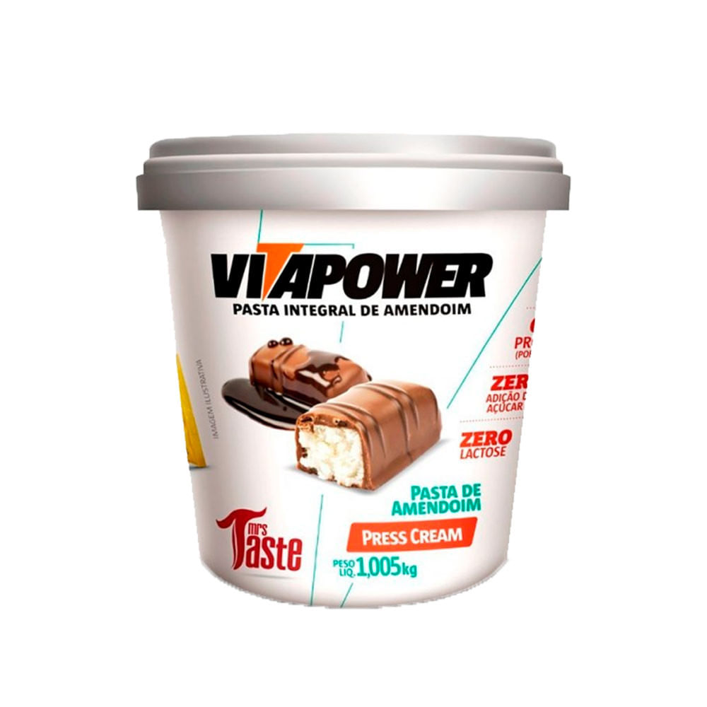 Pasta de Amendoim Sabor Press Cream 1kg VitaPower