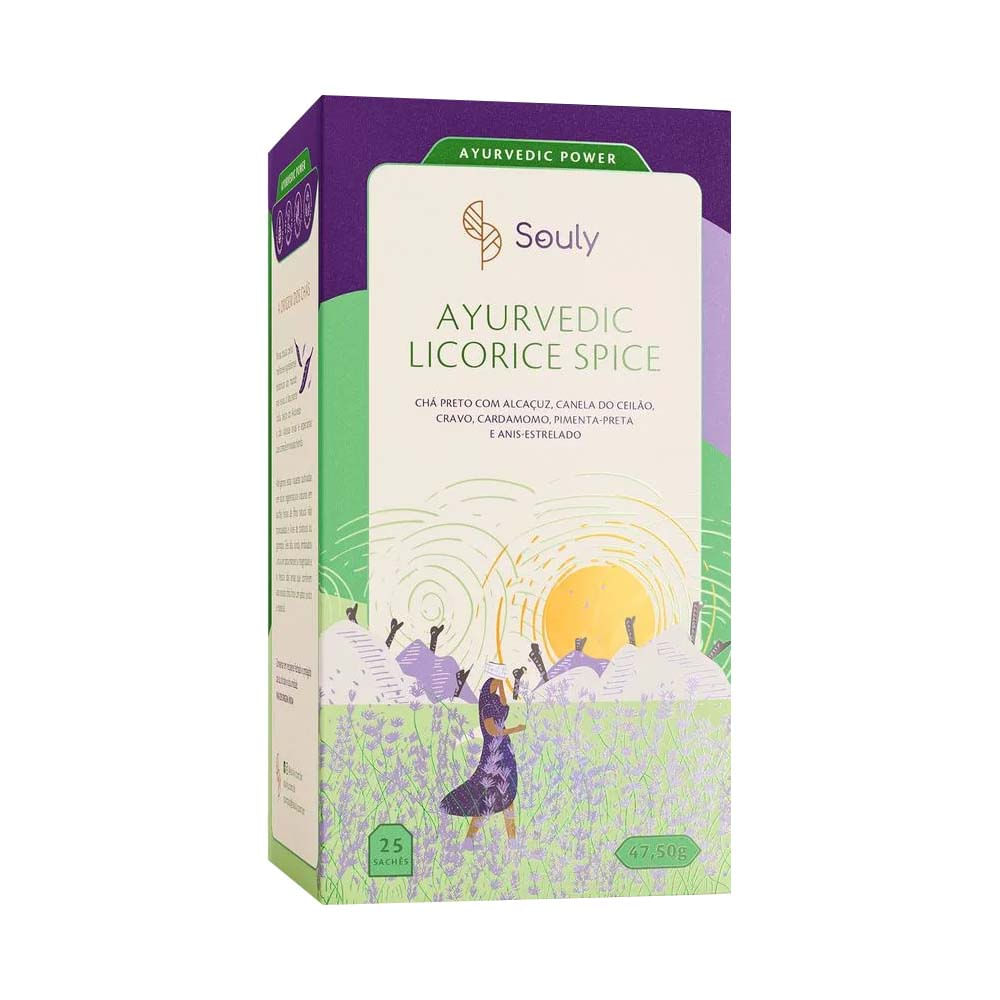 Chá Ayurvedic Licorice Spice 25 Sachês Souly