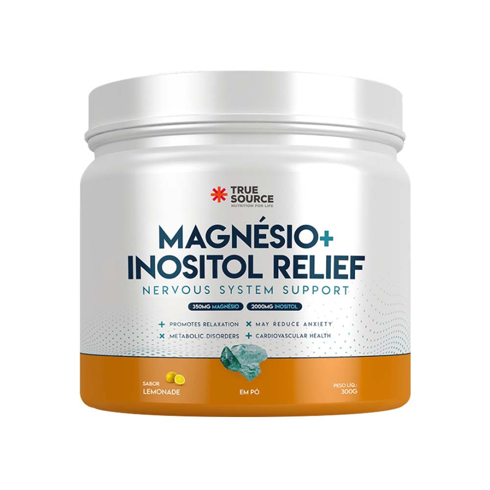 True Magnésio + Inositol Relief 1.0 Limão 300g True Source