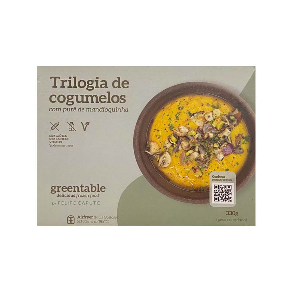 Triologia de Cogumelos com Purê de Mandioquinha 330g Green Table