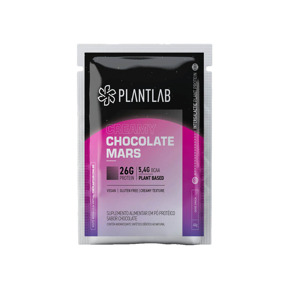 Proteína Vegetal Cremosa Chocolate Mars 40g PlantLab