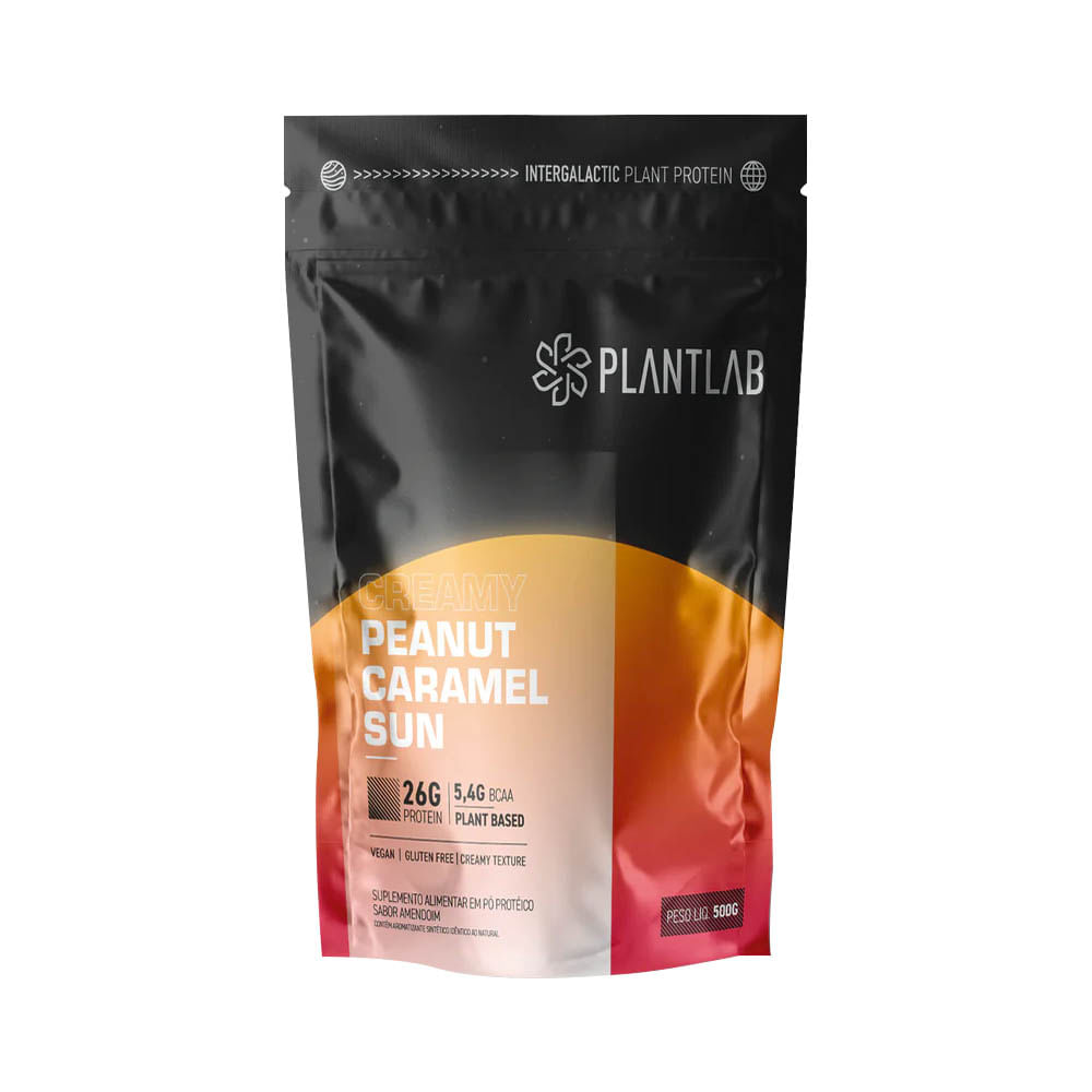 Proteína Vegetal Cremosa Peanut Caramel Sun 500g PlantLab