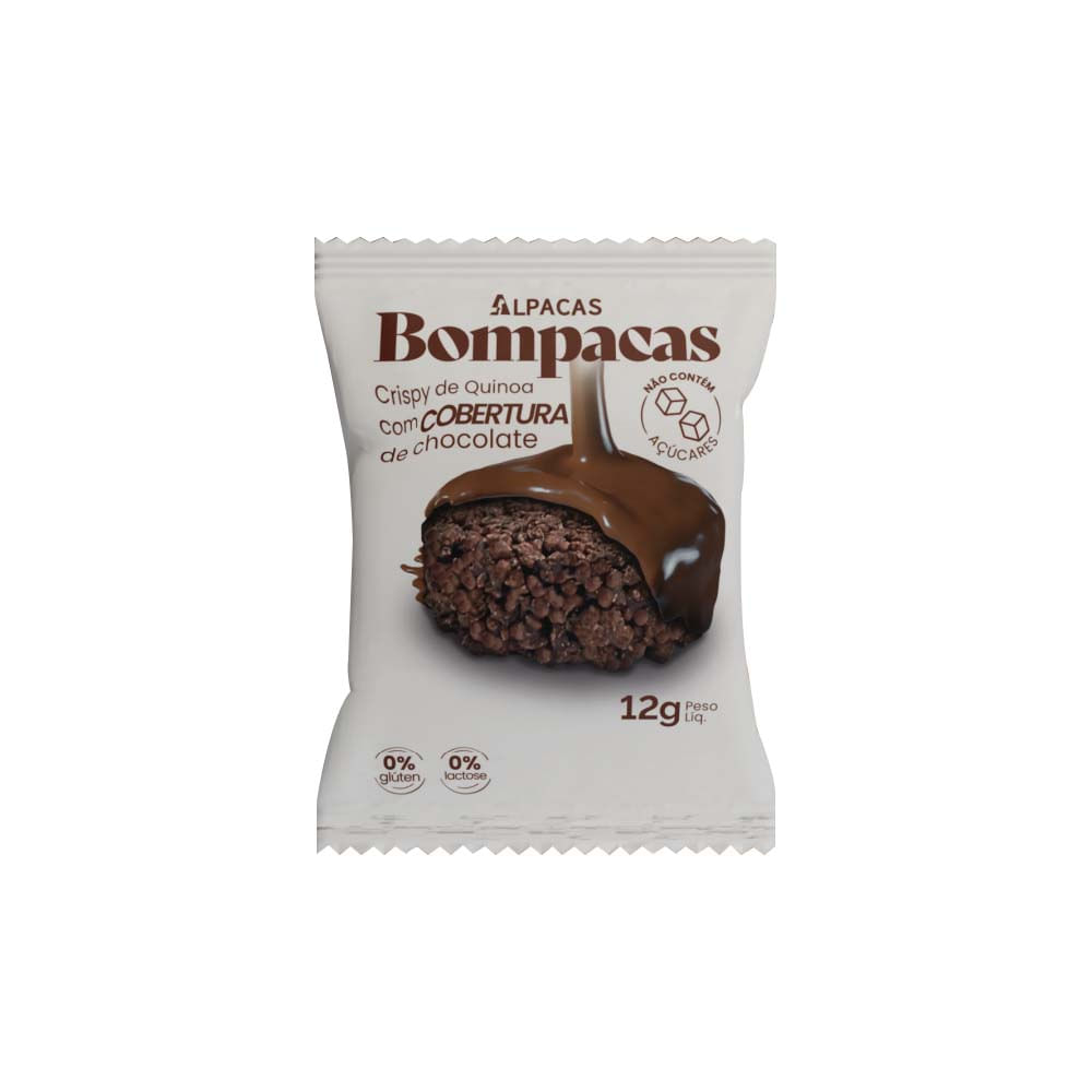 Bompacas Crispy de Quinoa com Cobertura de Chocolate 12g Alpacas