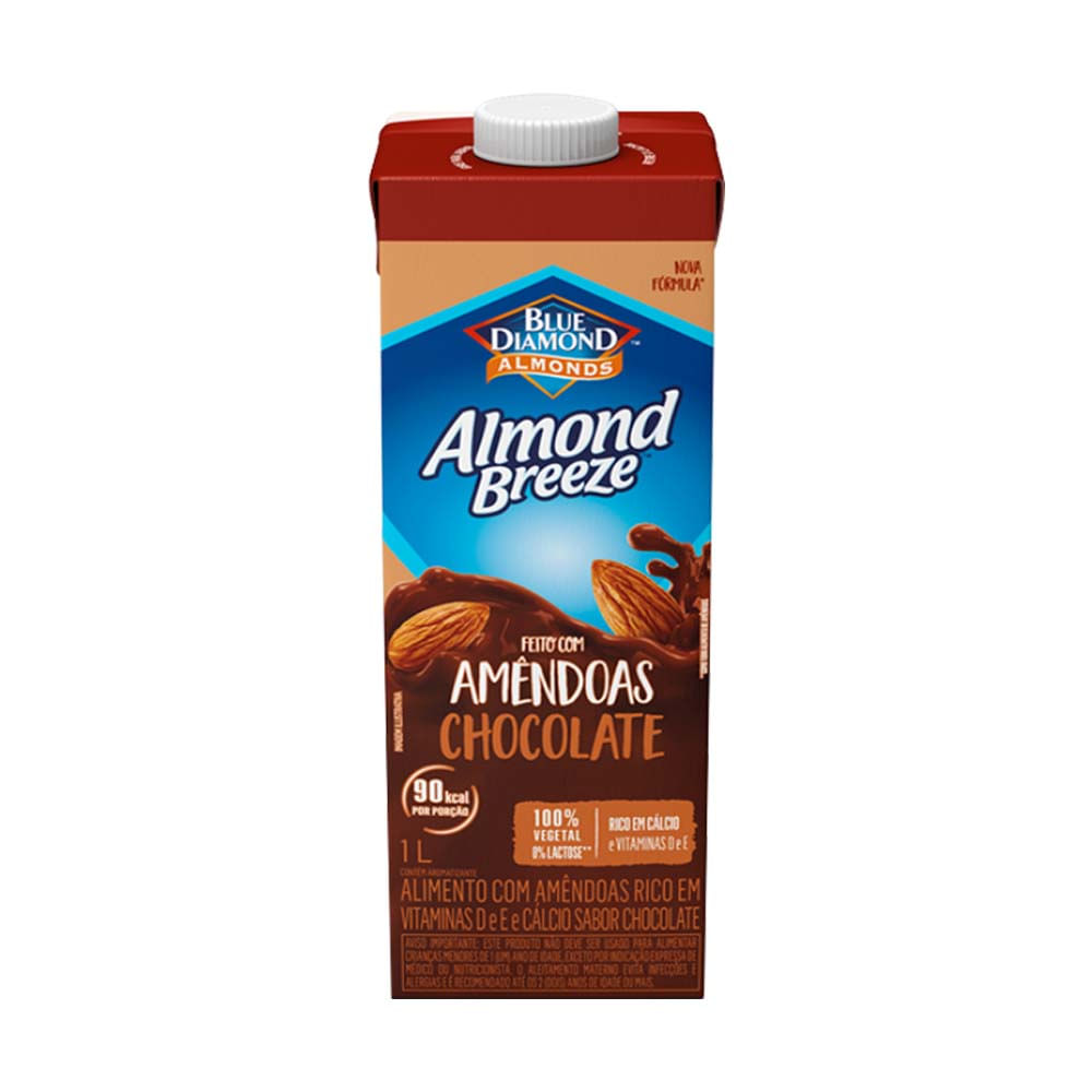 Bebida Vegetal de Amêndoas e Chocolate Almond Breeze 1L Blue Diamond Almonds