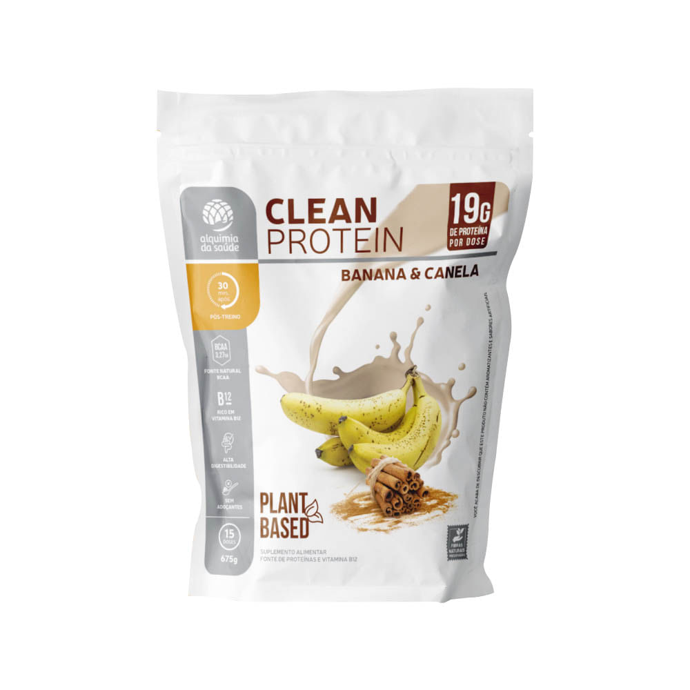 Proteína Vegetal Clean Protein Banana e Canela 675g Alquimia da Saúde
