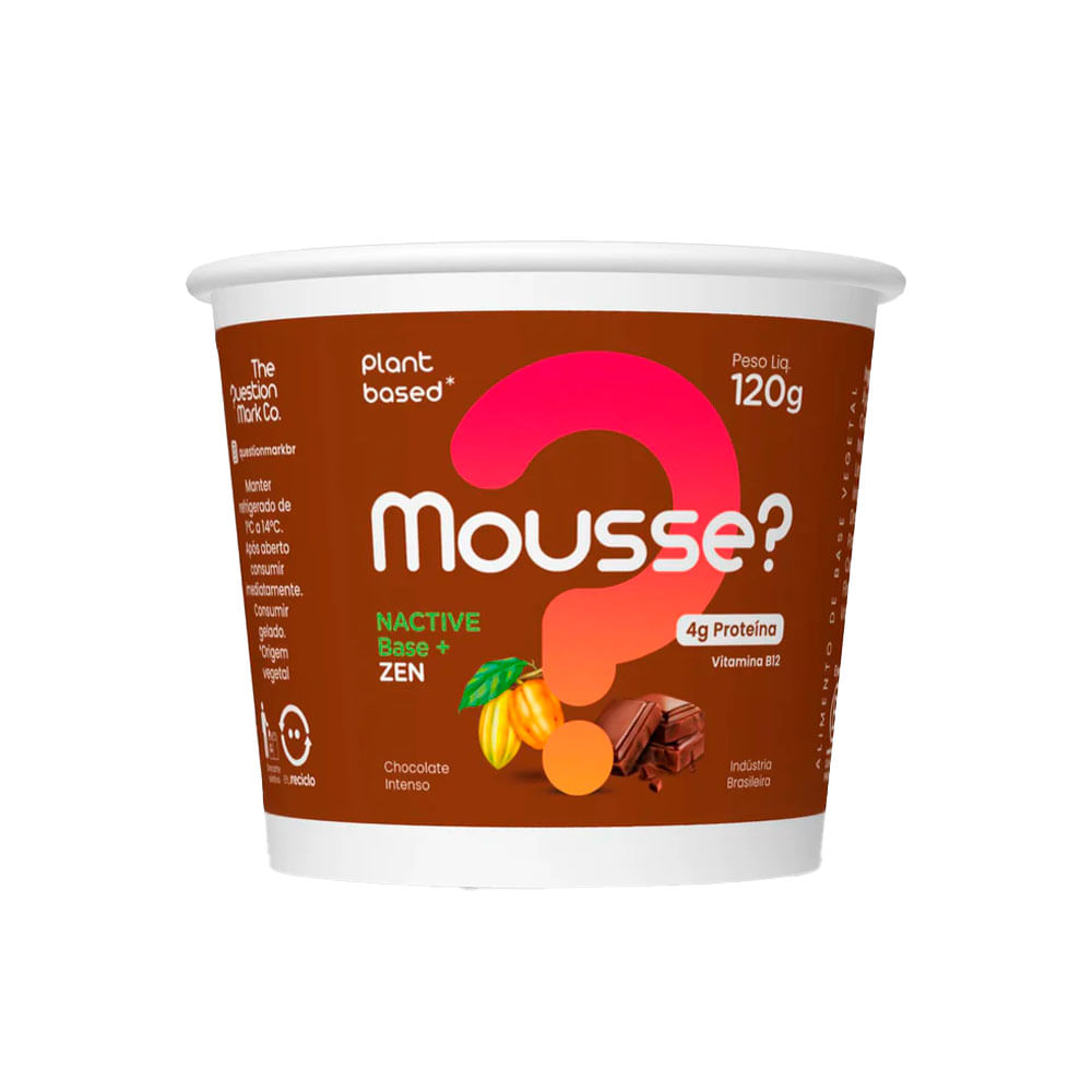 Mousse Vegano Chocolate Intenso 120g The Question Mark