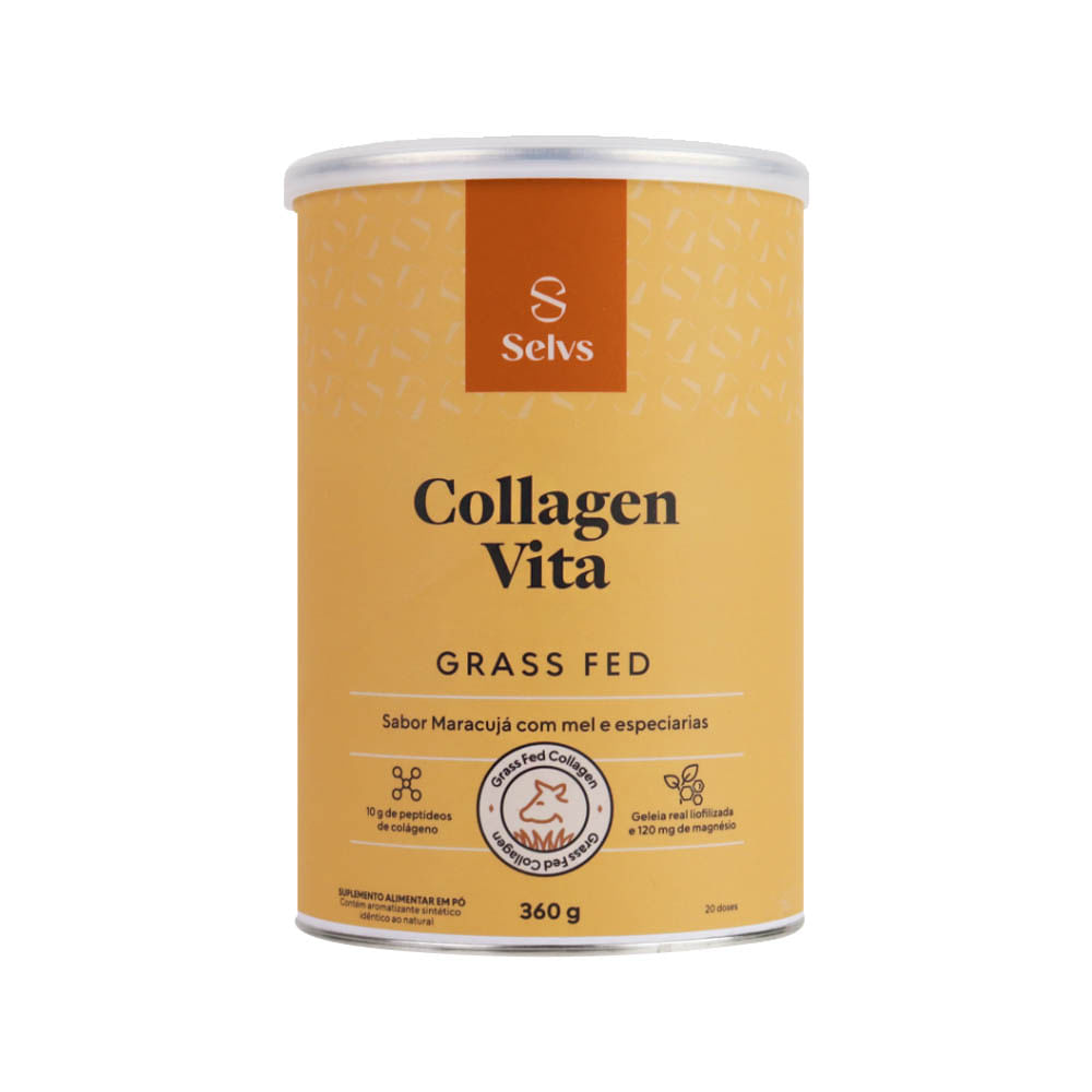 Collagen Vita Grass Fed Maracujá com Mel e Especiarias 360g Selvs