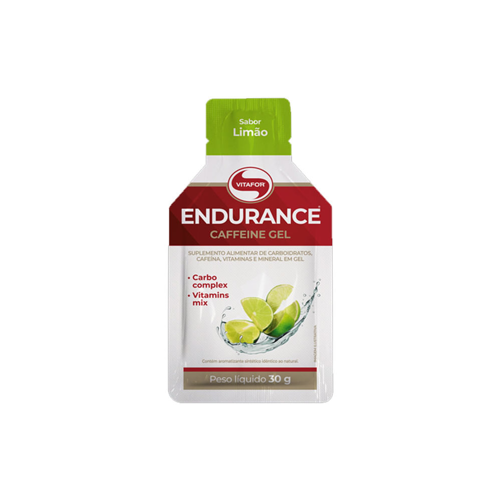 Endurance Caffeine Gel Sachê Sabor Limão 30g Vitafor
