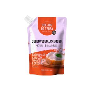 Queijo Vegetal Cremoso Castanha de Caju com Tomate Seco e Orégano 180g Queijos da Terra