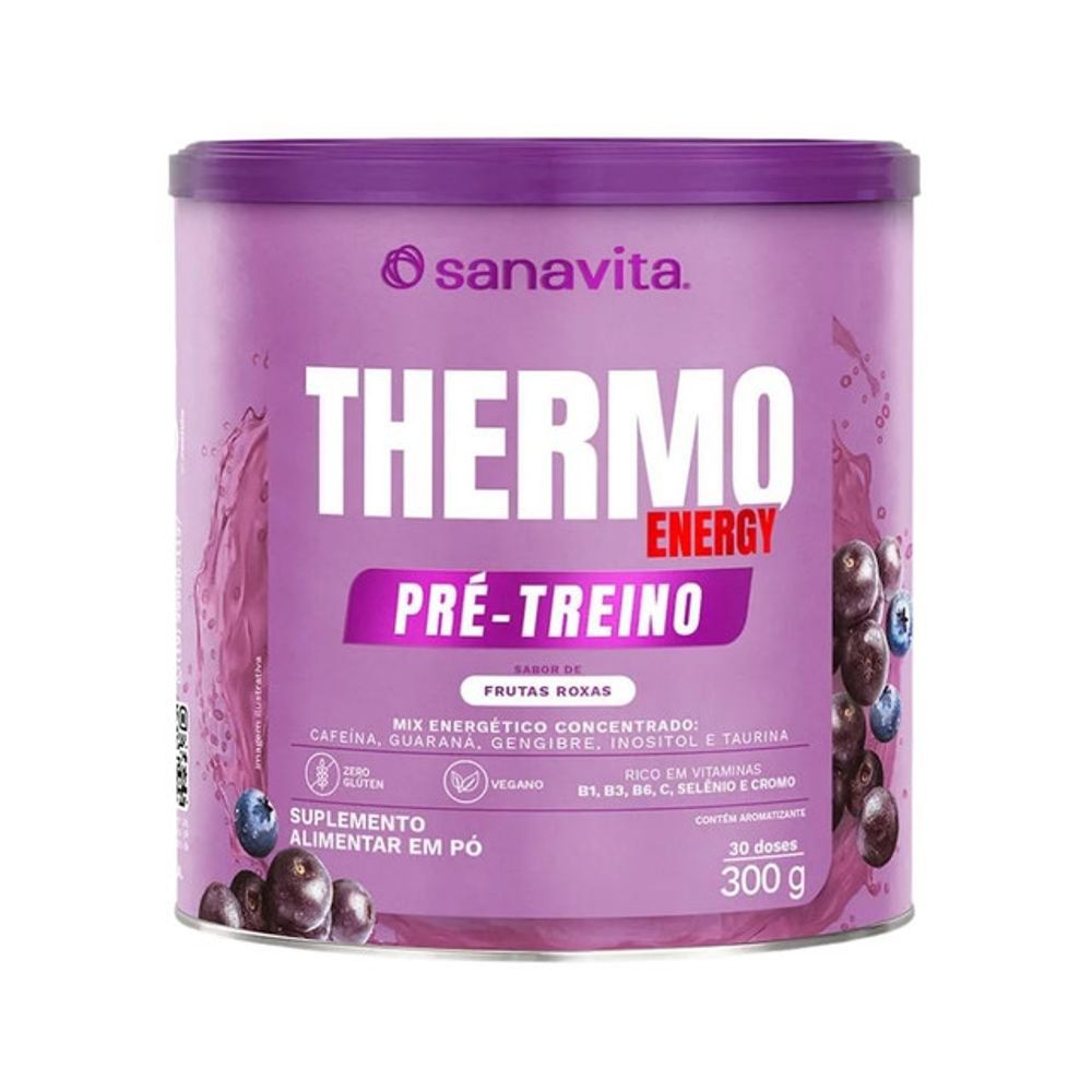 Sanavita - Pré Treino Thermo Energy Frutas Roxas 300g