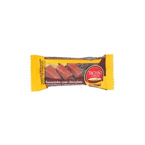 Doce-embalado-individualmente-com-visual-tradicional-mostrando-pedacos-de-bananinha-com-chocolate-em-fundo-amarelo-e-marrom-vibrante.
