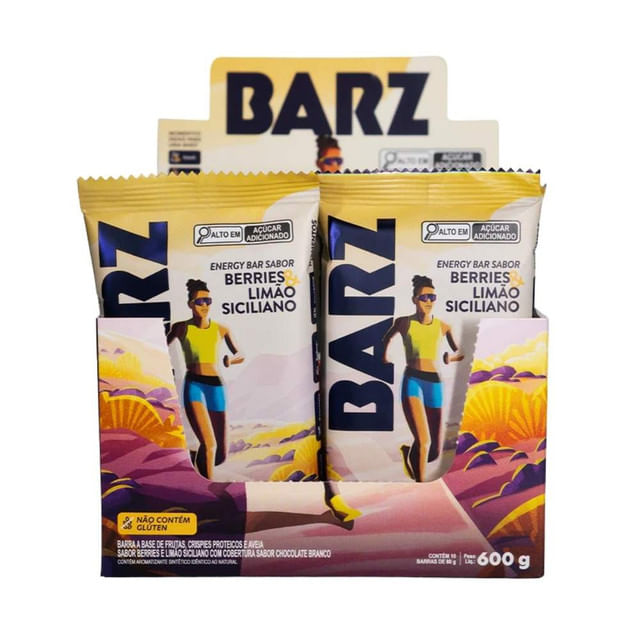 Barra Energética Barz Berries e Limão Siciliano 600g Z2 Foods