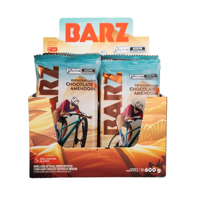 Barra Energética Barz Chocolate e Amendoim 600g Z2 Foods