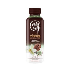 Garrafa-de-Cafe-Energetico-Vegano-sabor-baunilha-com-grao-de-cafe-e-flor-de-baunilha-na-frente-rotulo-marrom-e-branco.