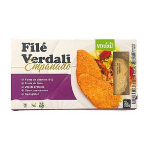 Embalagem-de-File-Empanado-vegano-Verdali-com-destaque-para-os-beneficios-nutricionais-imagem-dos-files-prontos-e-salada-ao-fundo.