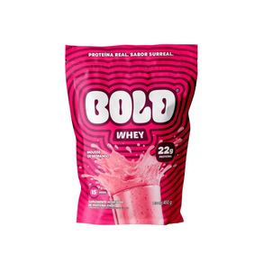 Embalagem-do-suplemento-bold-whey-sabor-mousse-de-morango-com-450g-e-22g-de-proteina-por-dose