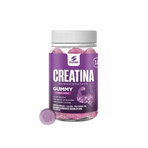 Frasco-de-suplemento-alimentar-Creatina-Gummy-sabor-amora-com-60-gomas
