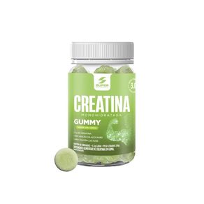 Frasco-de-suplemento-alimentar-Creatina-Gummy-sabor-uva-verde-com-60-gomas