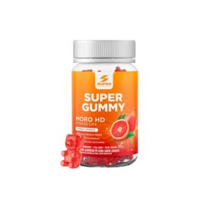 Frasco-do-suplemento-em-goma-Super-Gummy-Moro-HD-com-500-mg-de-laranja-moro-e-2-5-mg-de-antocianinas-por-dose-zero-acucar-com-30-gomas