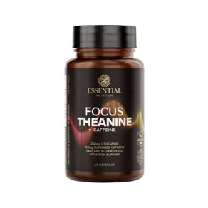 Frasco-do-suplemento-Focus-Theanine-com-60-capsulas-da-Essential-Nutrition-com-l-teanina-e-cafeina-para-foco-e-atencao
