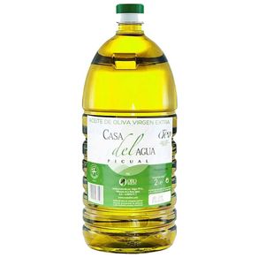 Garrafa-de-Azeite-de-Oliva-Extra-Virgem-Picual-2L-Casa-Del-Agua-com-tampa-verde-e-rotulo-branco-e-verde